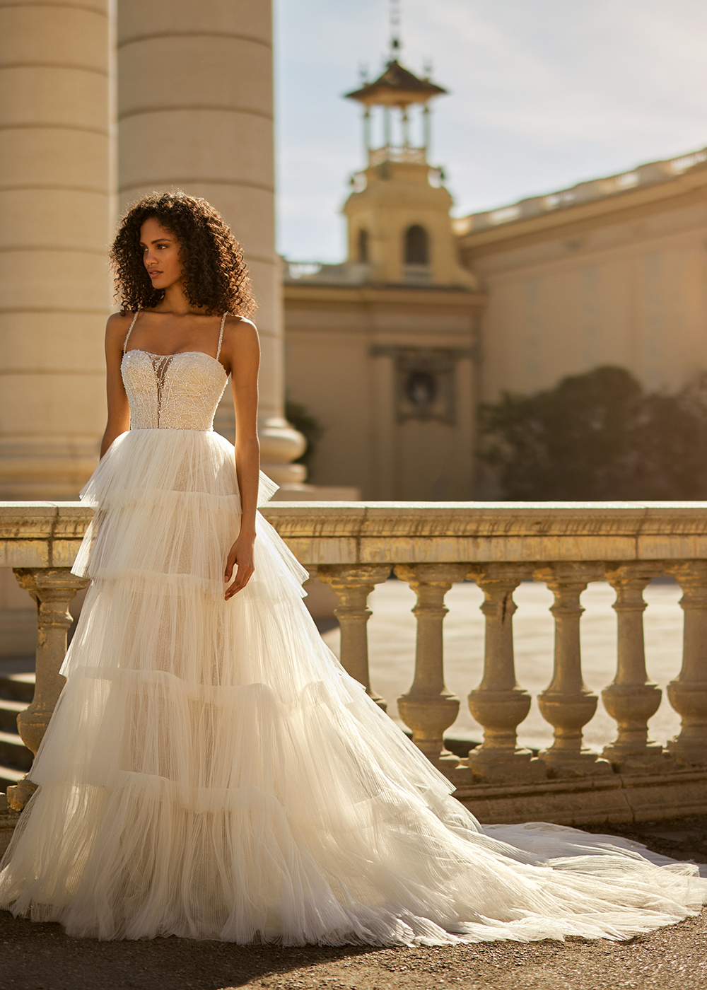 Halter Ruched Wedding Dress from Camille La Vie and Group USA