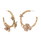 In Stock- Blossom Hoop Earrings