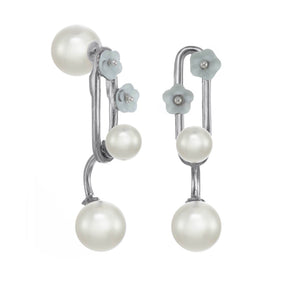In Stock - Modern Balanced Pearl Earrings