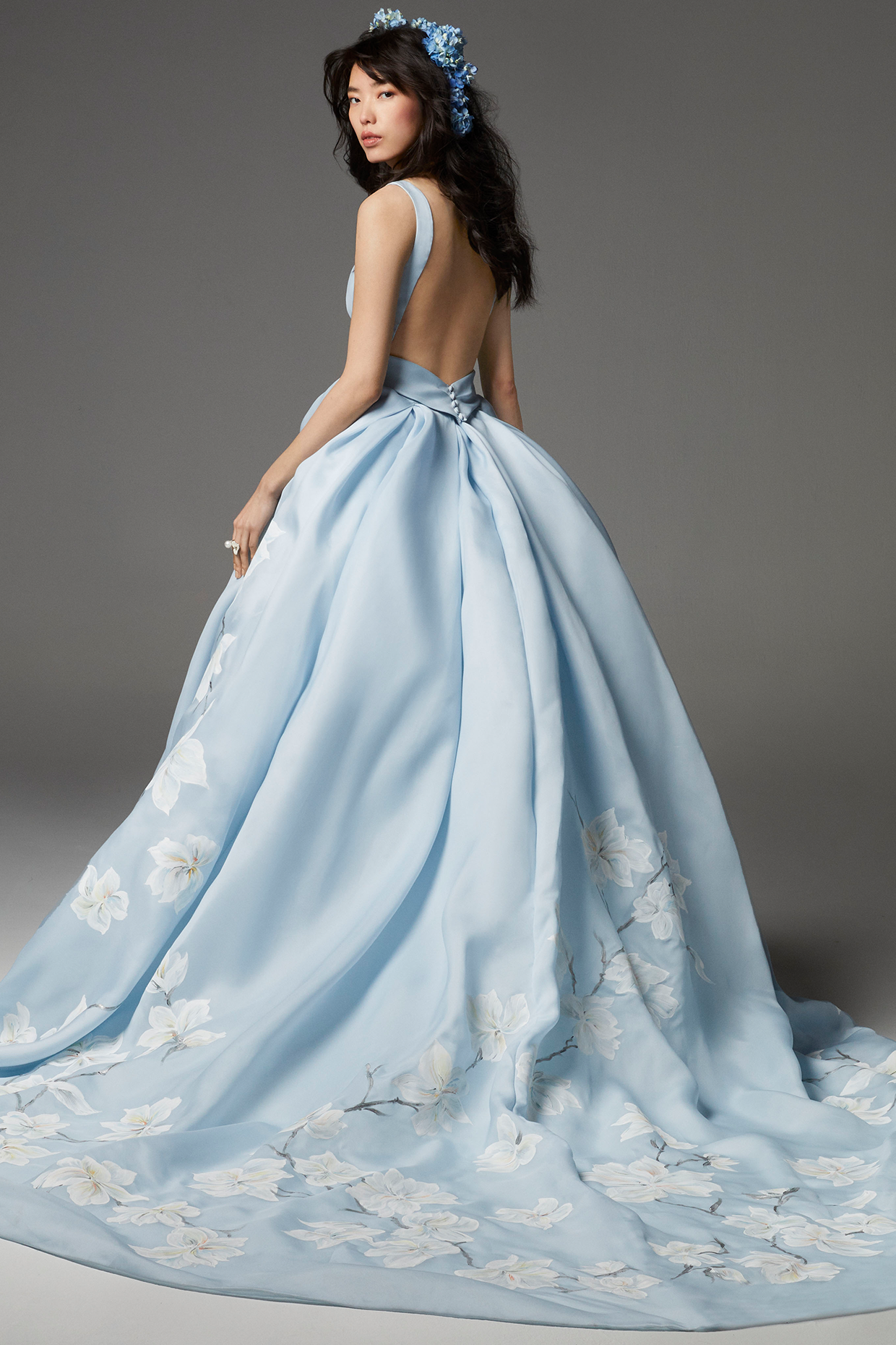 ines di santo blue wedding dress Calypso
